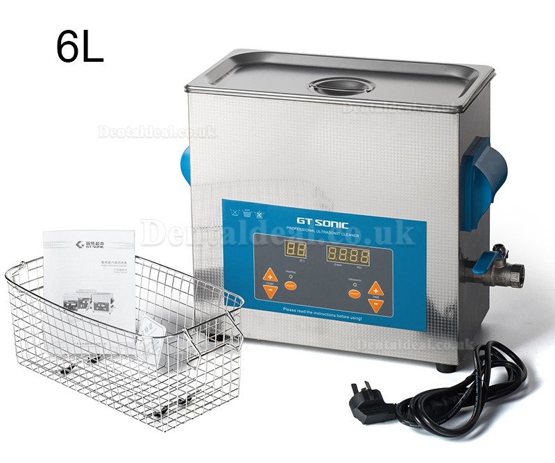 GT SONIC QTD 2-27L Tabletop Digital Ultrasonic Cleaner with Heater & LED display for Dental Lab Industry Jewelry